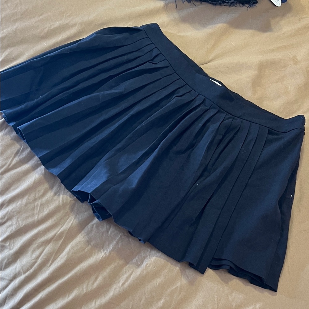 Abercrombie & Fitch Black Pleated Skort